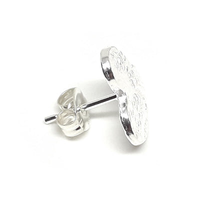 Textured Heart Stud Earrings 