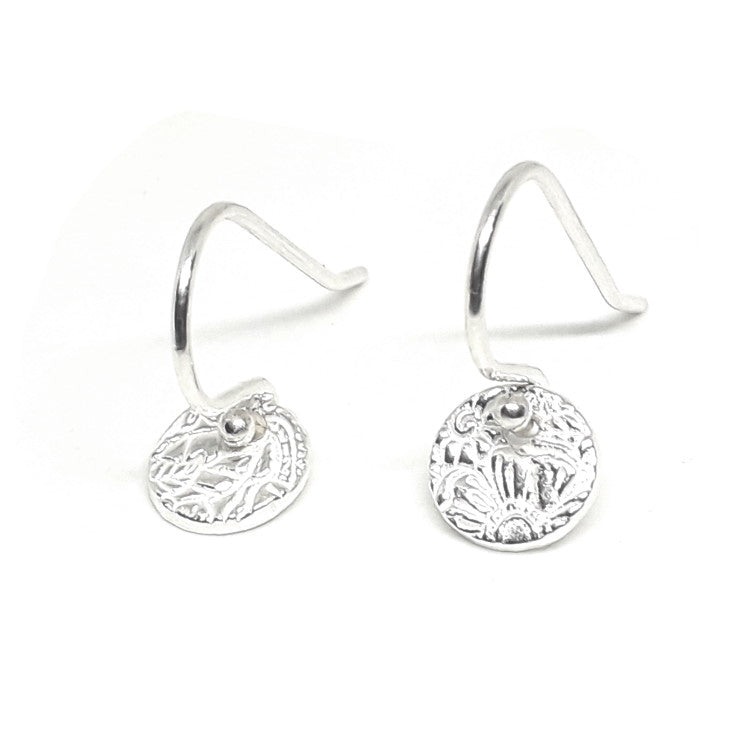 Textured Mini Circle Earrings