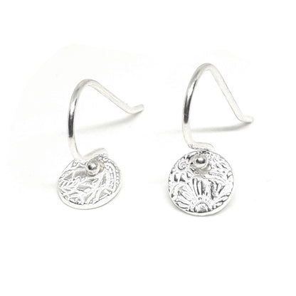 Textured Mini Circle Earrings