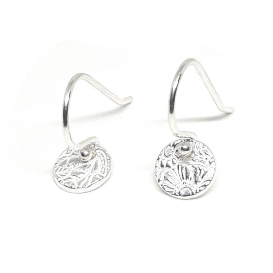 Textured Mini Circle Earrings