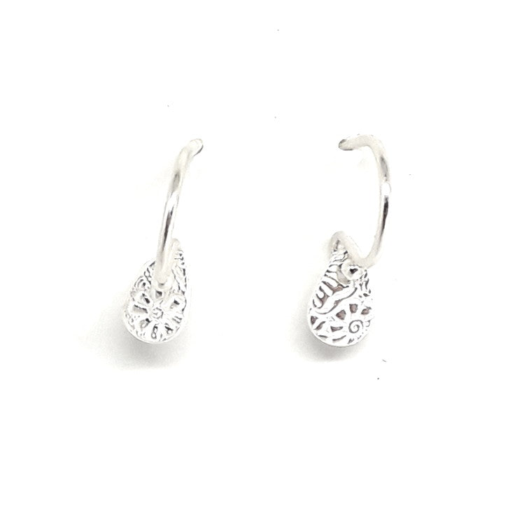 Textured Mini Teardrop Drop Earrings