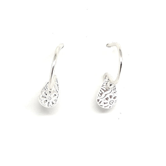 Textured Mini Teardrop Drop Earrings