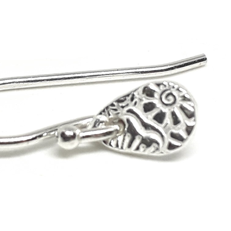 Textured Mini Teardrop Drop Earrings