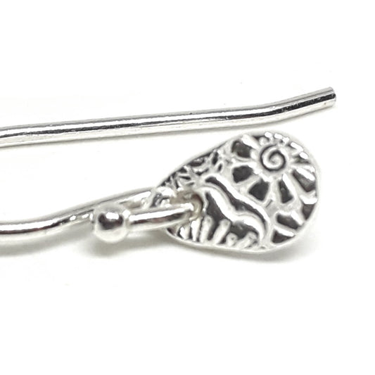 Textured Mini Teardrop Drop Earrings