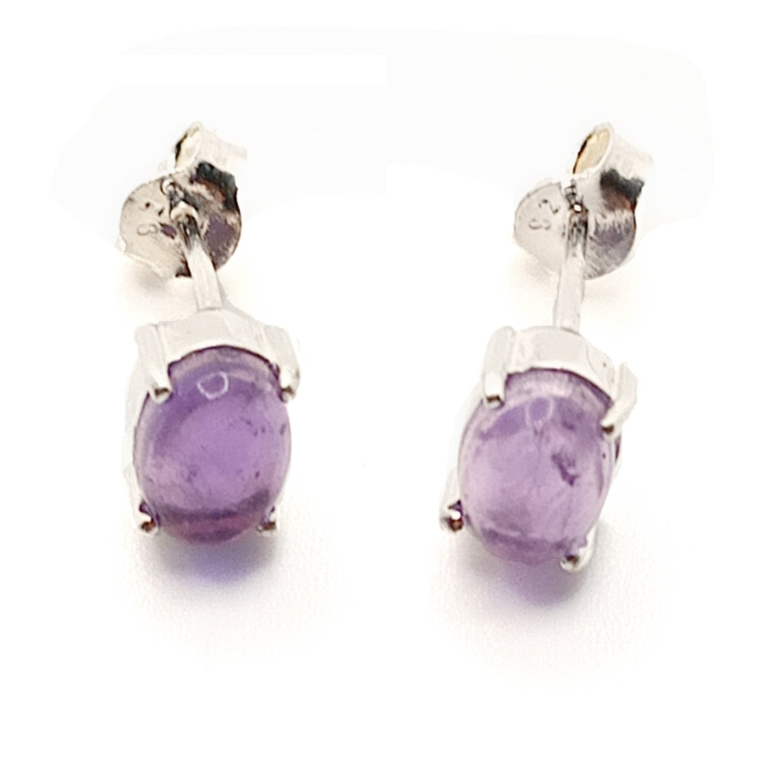 Amethyst Stud Earrings
