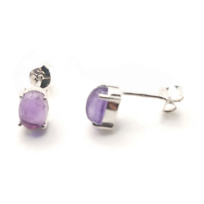 Amethyst Stud Earrings