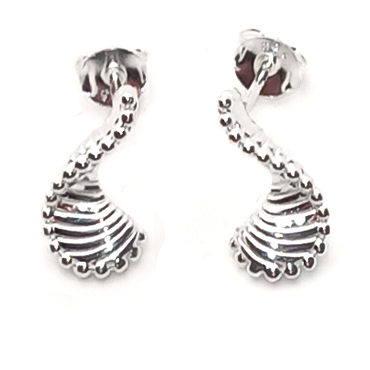 Twist Pendant Drop Earrings