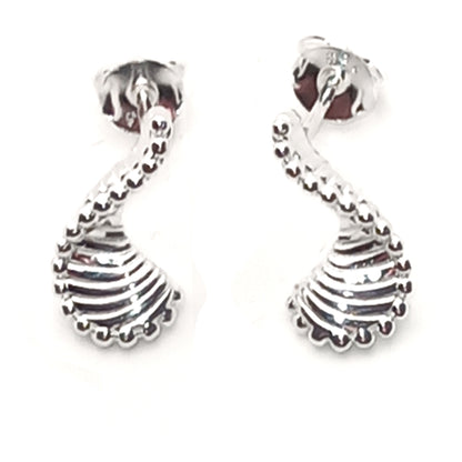 Twist Pendant Drop Earrings
