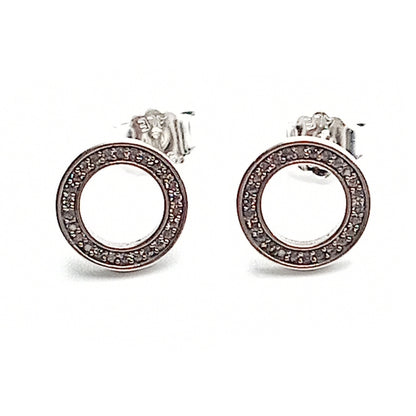 Diamante Circle Earrings