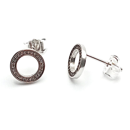 Diamante Circle Earrings
