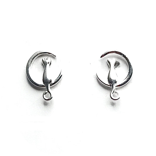 Cat on the moon Earrings