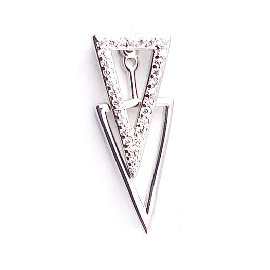 Diamante Triangle Stud Earrings