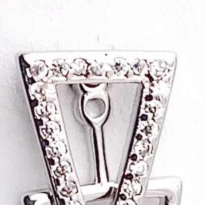 Diamante Triangle Stud Earrings