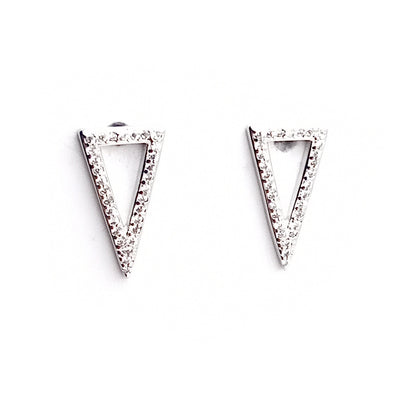 Diamante Triangle Stud Earrings