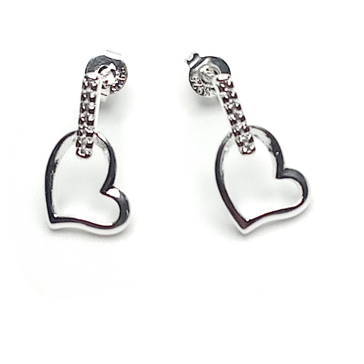 Love heart Diamante Earrings