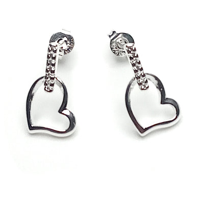 Love heart Diamante Earrings