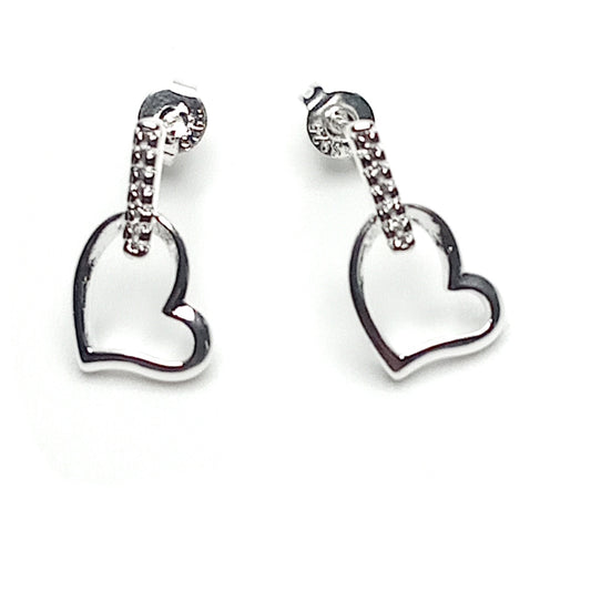 Love heart Diamante Earrings