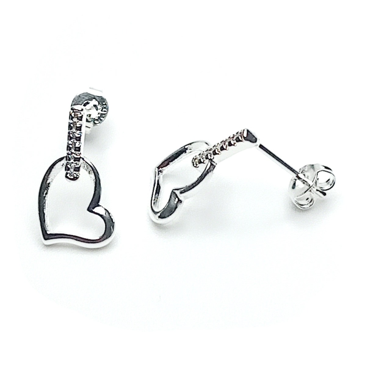 Love heart Diamante Earrings