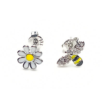 Daisy and Bee Stud Earrings