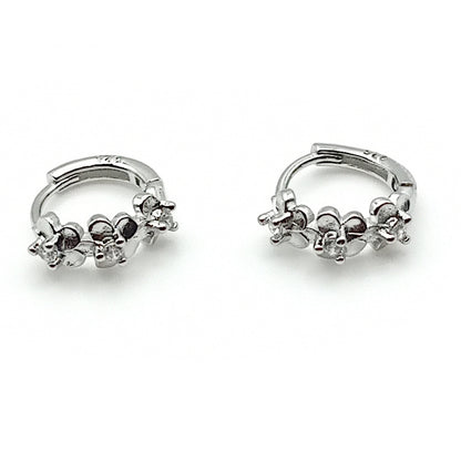 Flower Hoop Earrings