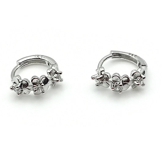 Flower Hoop Earrings
