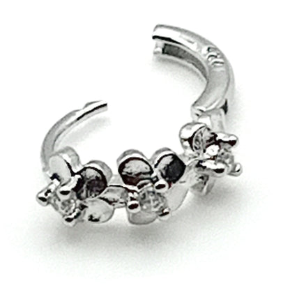 Flower Hoop Earrings