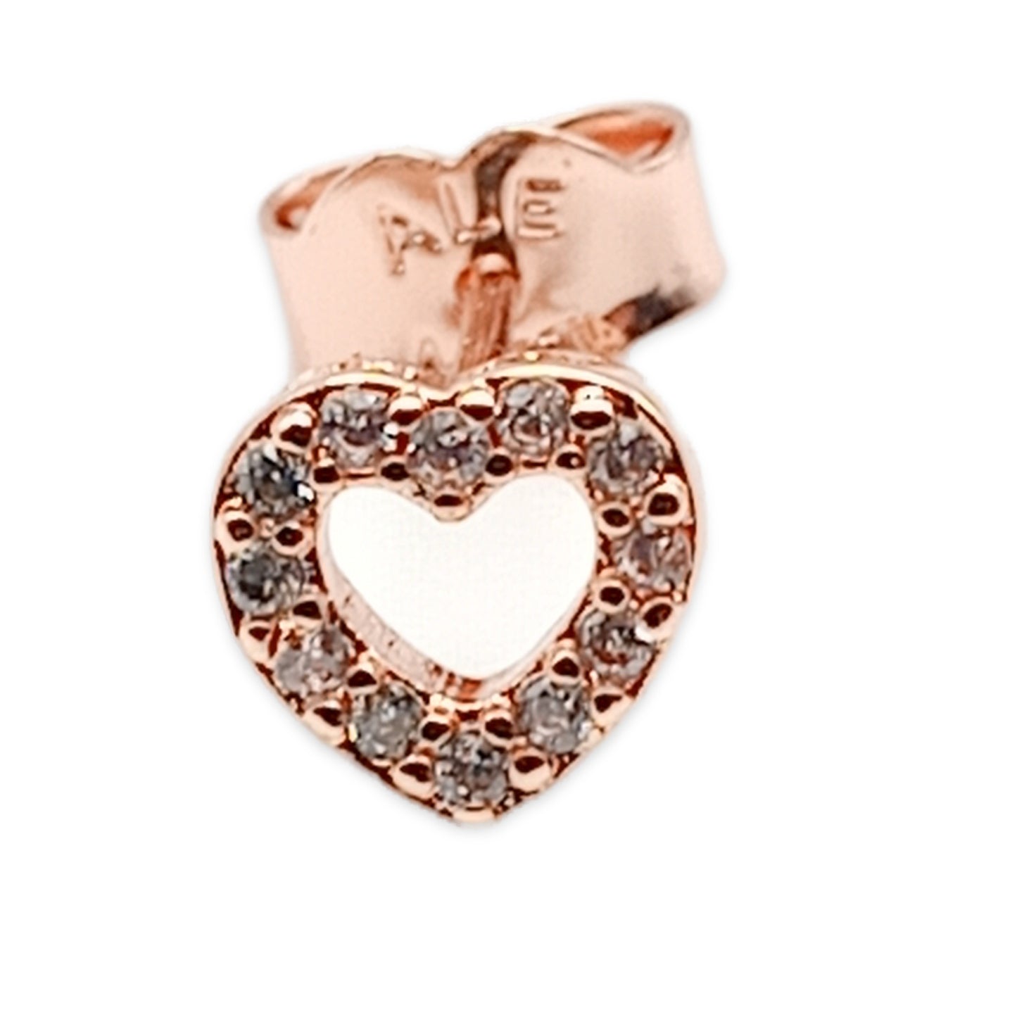 Diamante Heart Stud Earrings