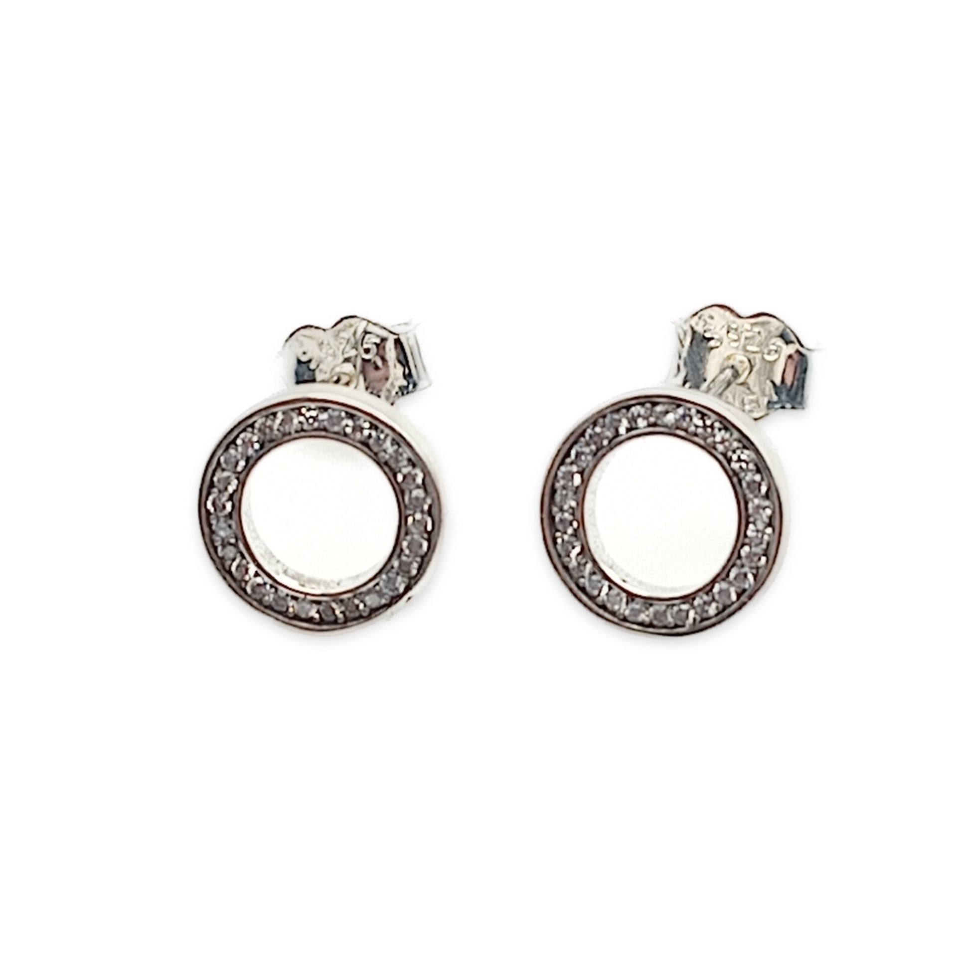Outline Circle Diamante Earrings