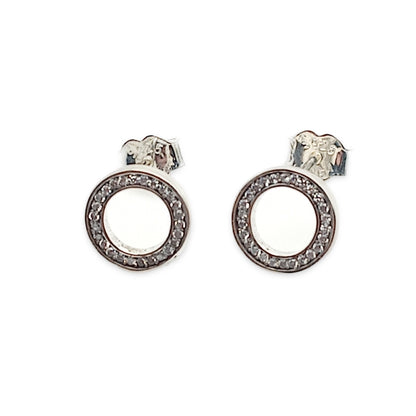 Outline Circle Diamante Earrings