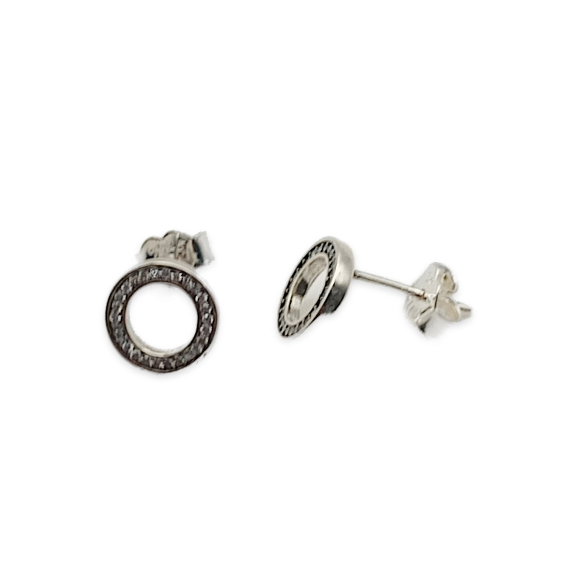 Outline Circle Diamante Earrings