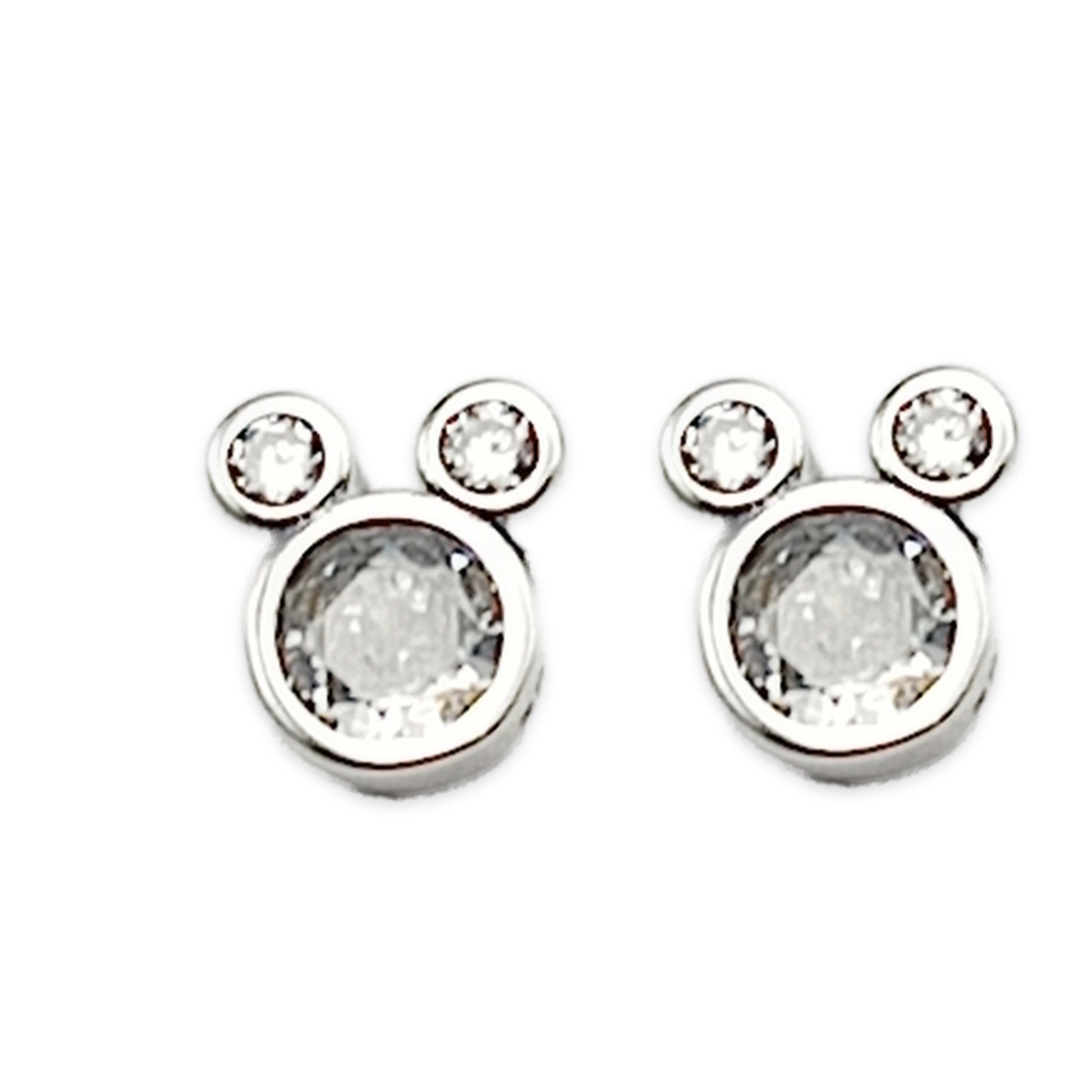 Cartoon Mouse Diamante Stud Earrings