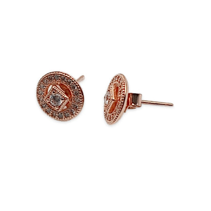 2-in-1 Diamante Stud Earrrings