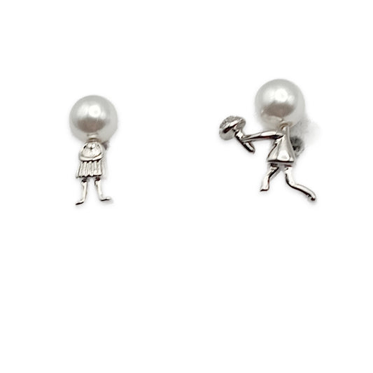 Bride and Groom Stud Earrings