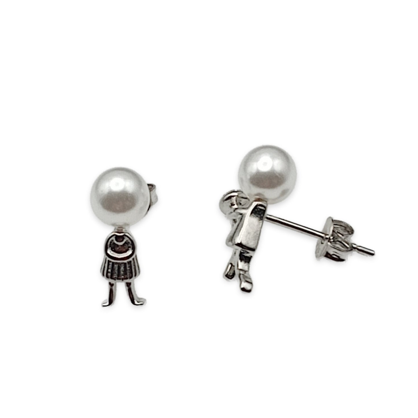 Bride and Groom Stud Earrings