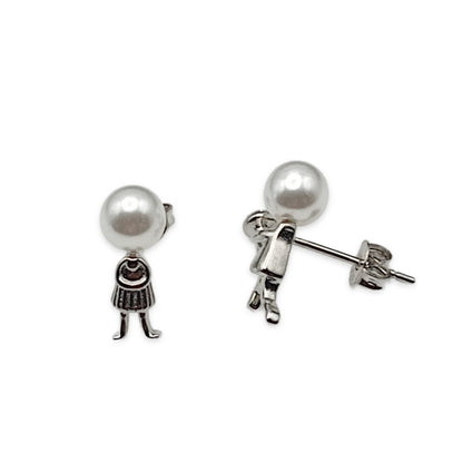 Bride and Groom Stud Earrings