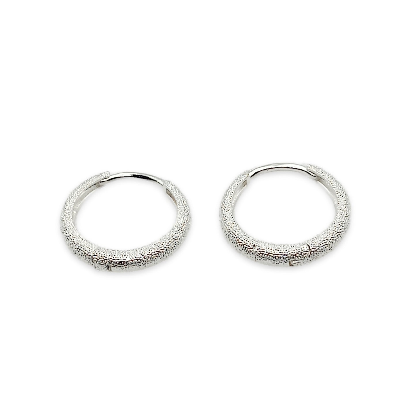 Frosted Hoop Earrings