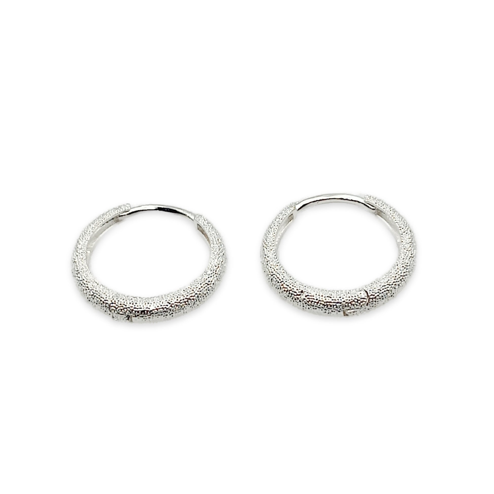 Frosted Hoop Earrings