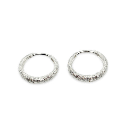 Frosted Hoop Earrings