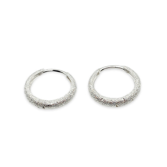 Frosted Hoop Earrings