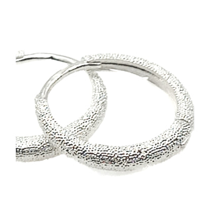 Frosted Hoop Earrings
