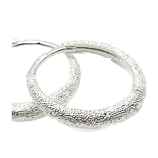 Frosted Hoop Earrings