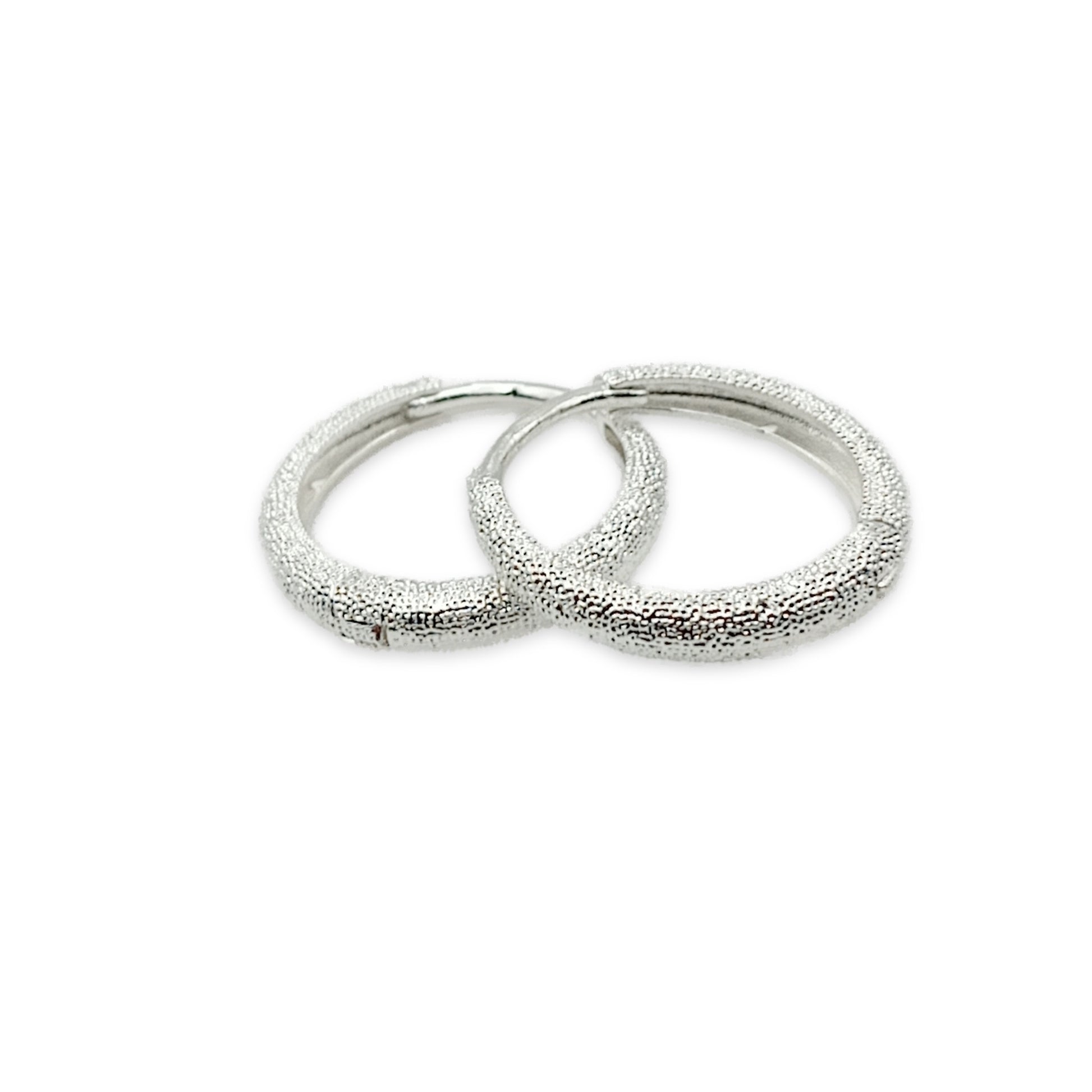 Frosted Hoop Earrings
