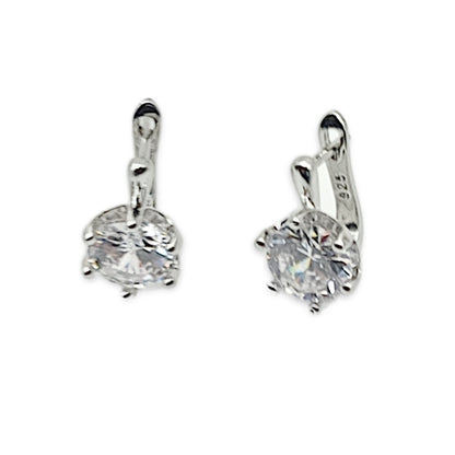Crystal Leverback Earrings