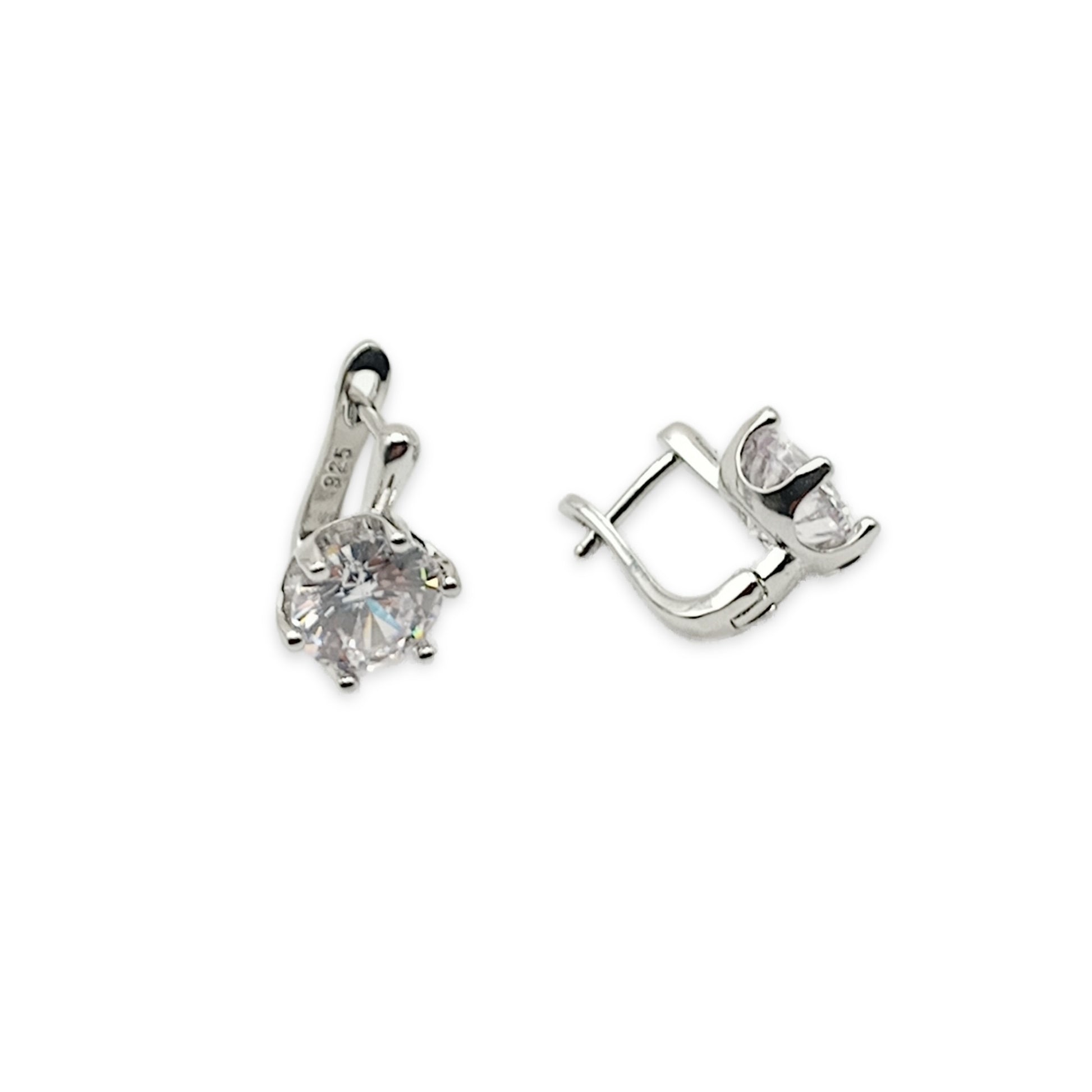 Crystal Leverback Earrings
