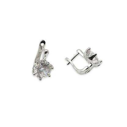 Crystal Leverback Earrings