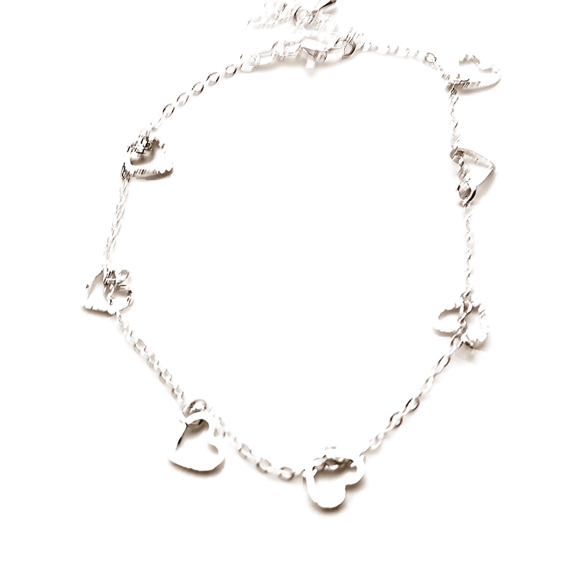 Outline Heart Anklet