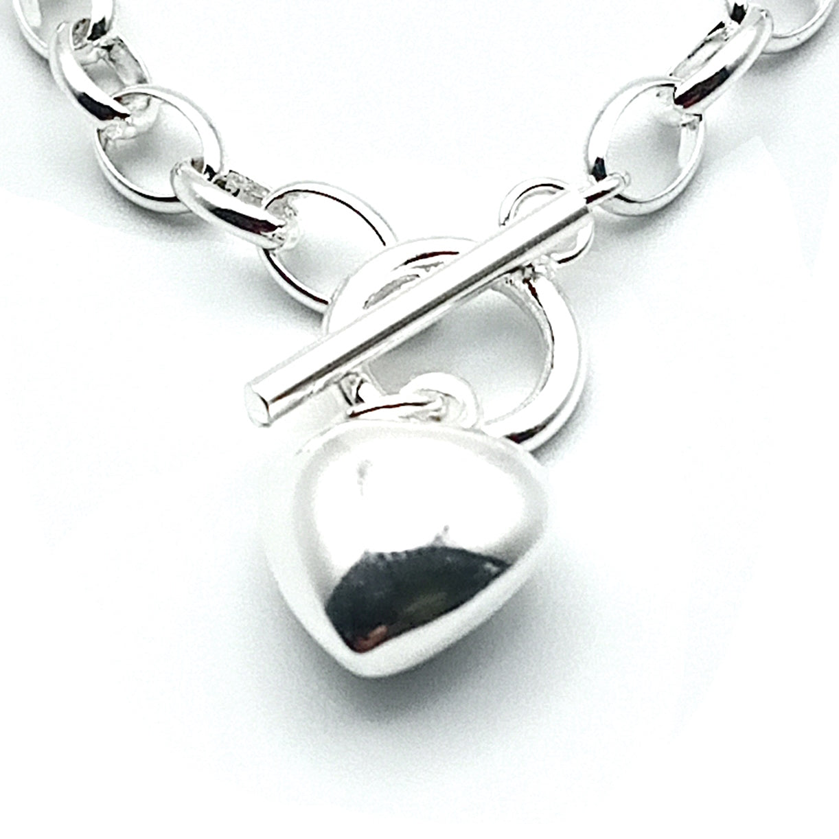 Love Heart Short T-Bar Necklace